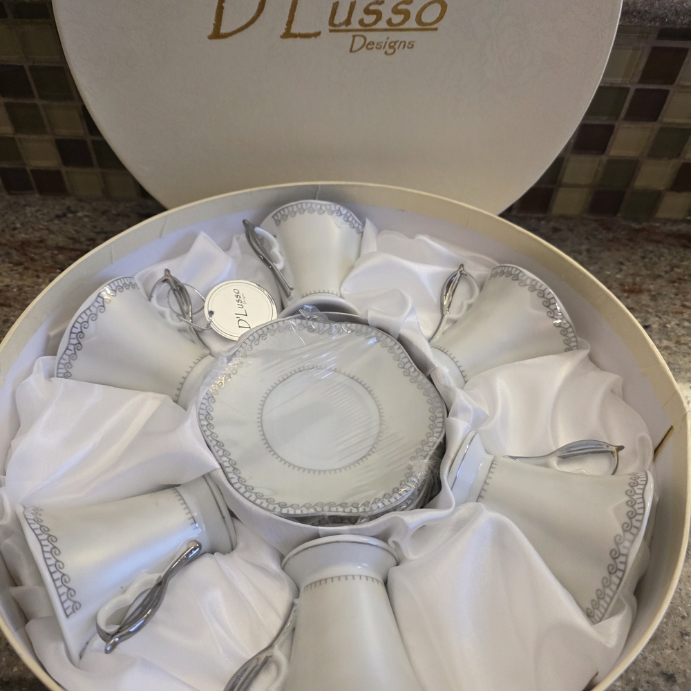 Silver Tea Cup Set